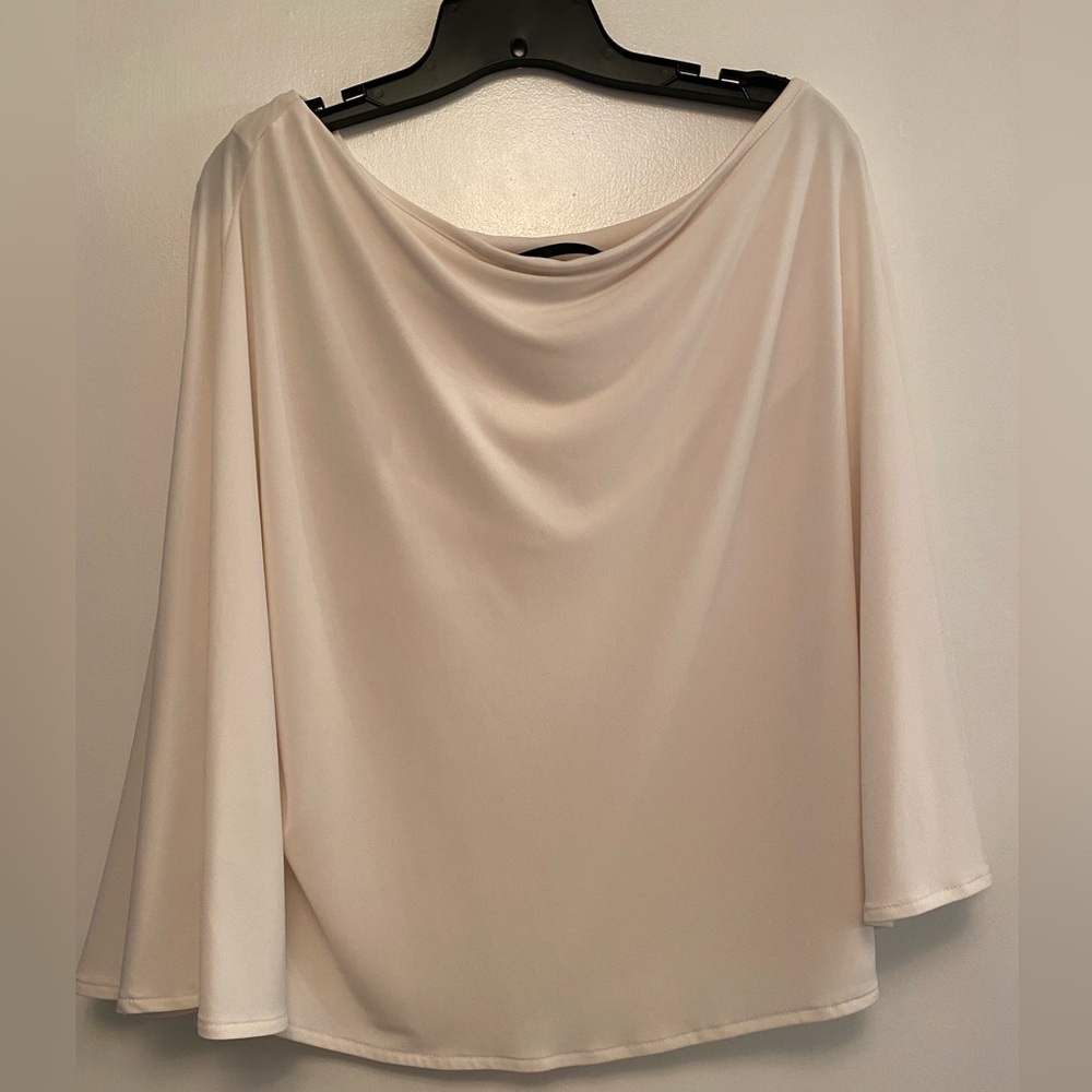 Victoria Secret Ivory One-shoulder silhouette Top
